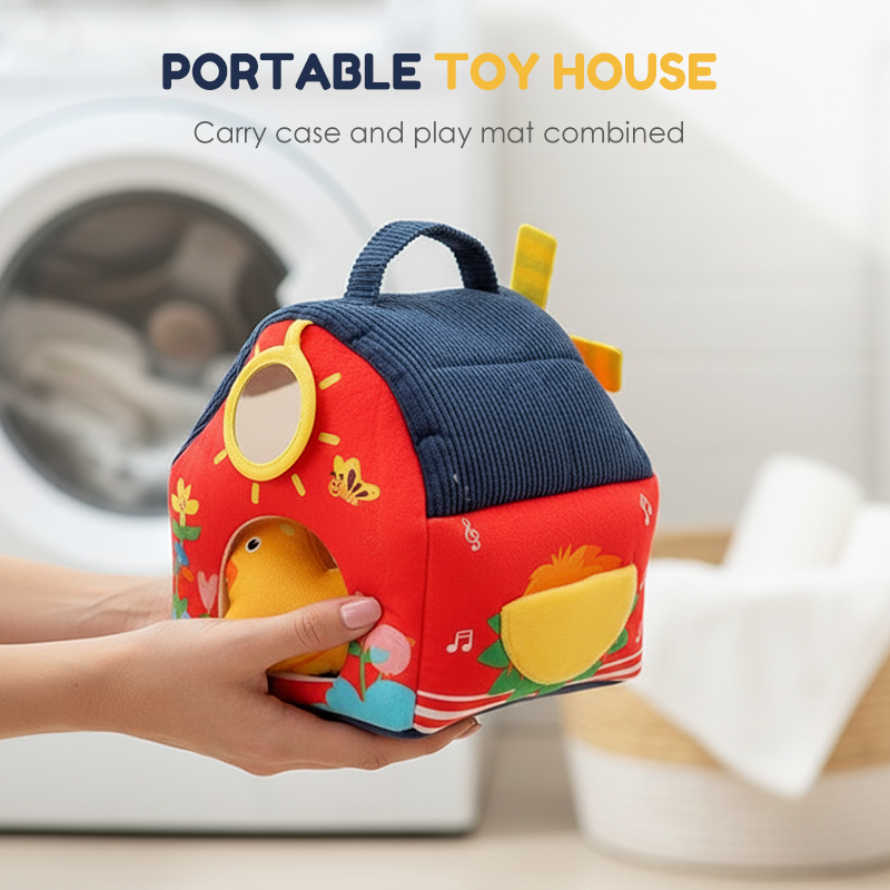 👶Interactive Plush Farm House Toy Set for Kids🐄🐏