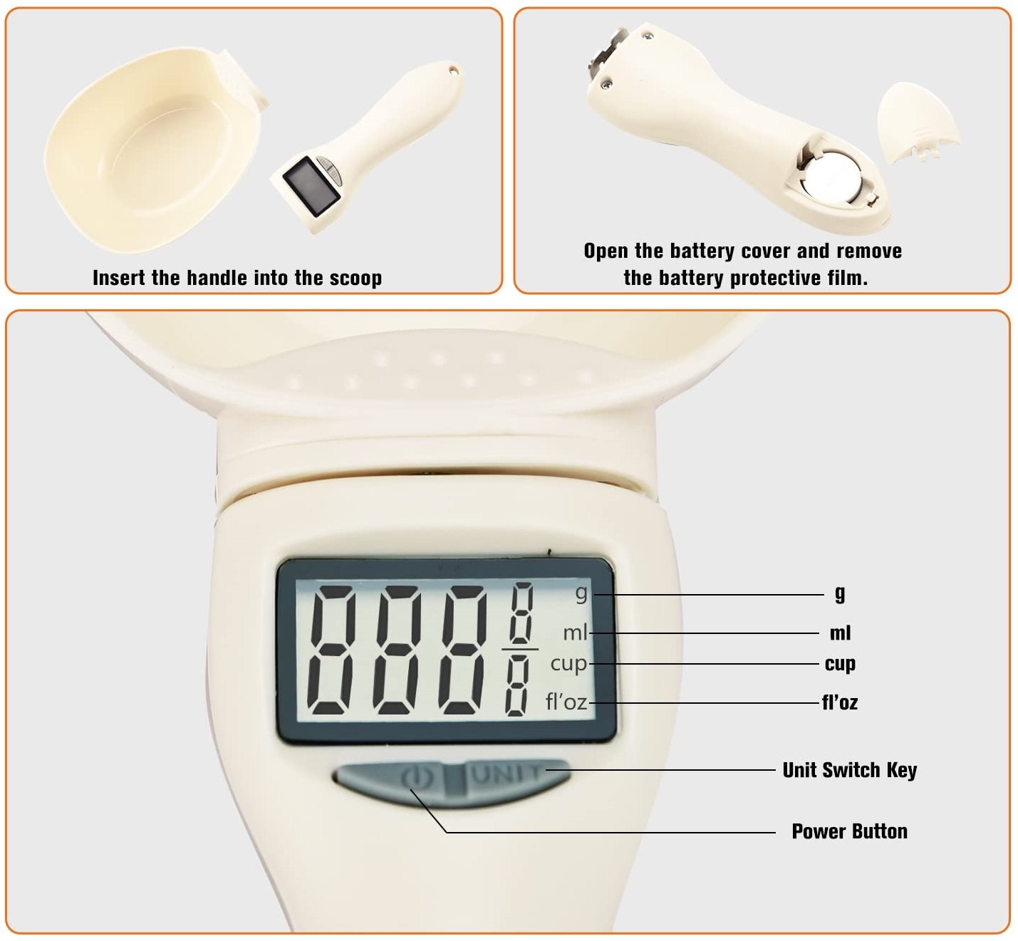 🏆50% OFF🎁Food Electronic Measuring Scoop Scale