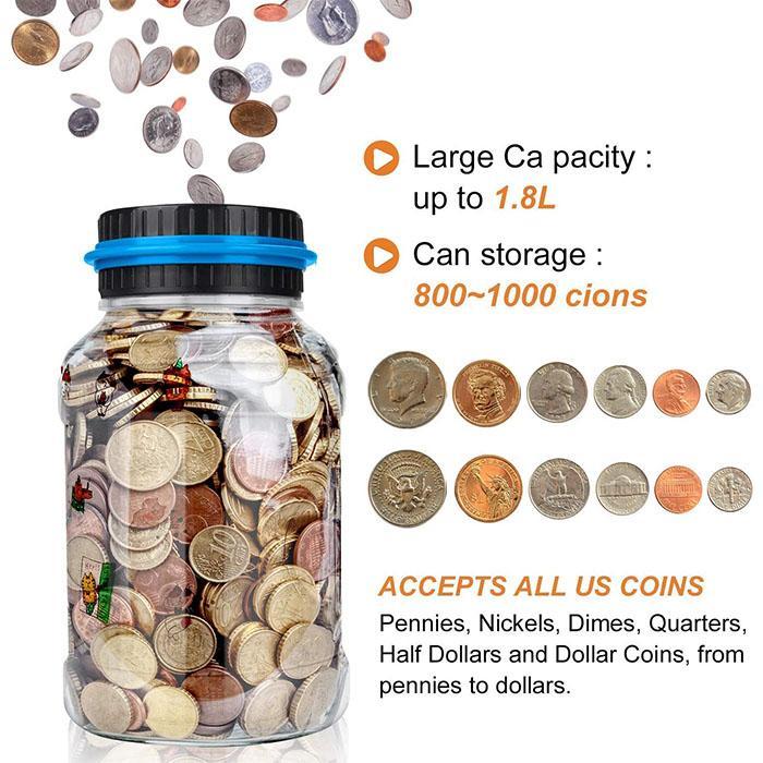 💰 Watch Savings Grow – Digital Money Box with Auto Coin Counting & Target Setting. 50% Off. UK Stock