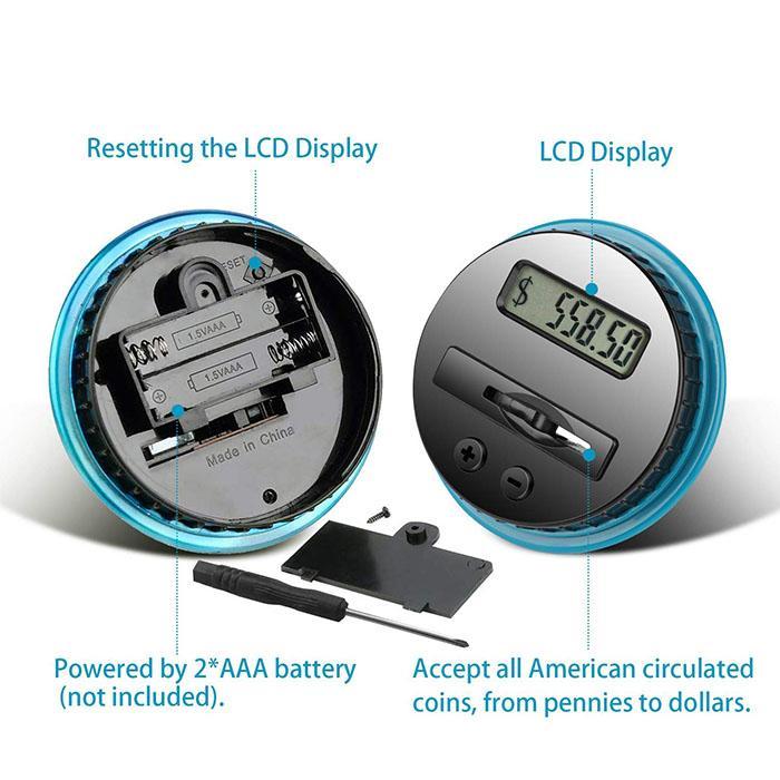 💰 Watch Savings Grow – Digital Money Box with Auto Coin Counting & Target Setting. 50% Off. UK Stock