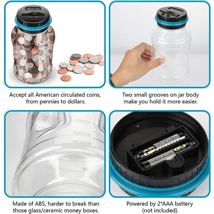 💰 Watch Savings Grow – Digital Money Box with Auto Coin Counting & Target Setting. 50% Off. UK Stock