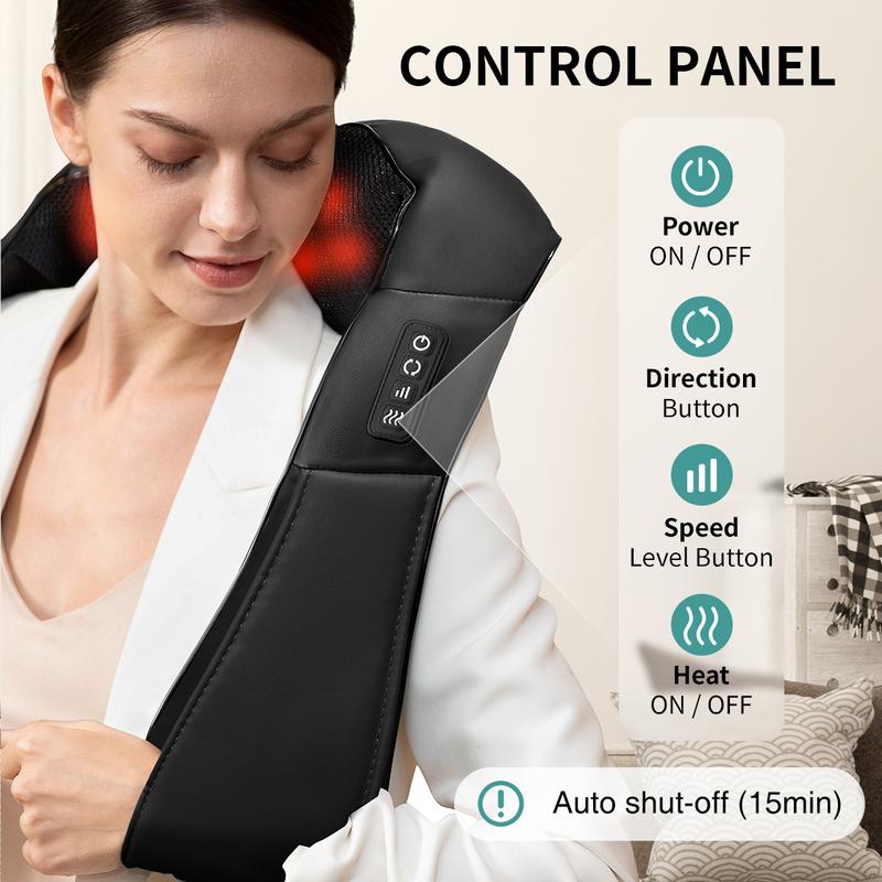 🔥Limited Time 50% Off🔥Heated Shiatsu Neck Massager｜16 Deep-Kneading Nodes｜Relax Muscles
