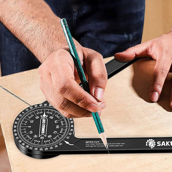 📐 Perfect Mitre Joints Every Time – 7" Aluminium Angle Finder for Mitre Saws. No More Guesswork. UK Stock