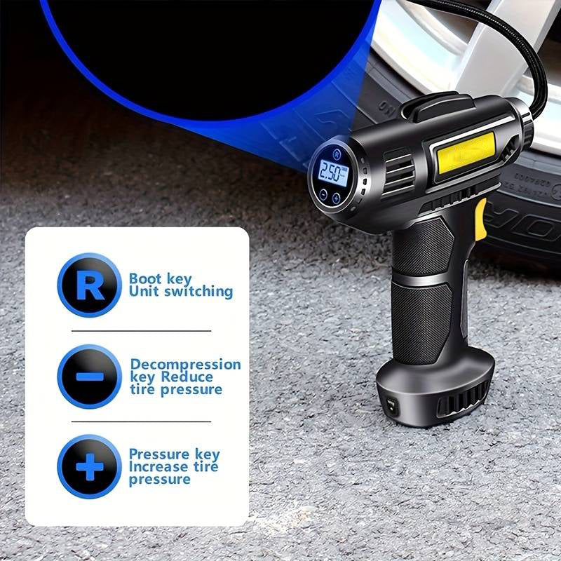 🚗 50% OFF FLASH SALE ! ⚡ 120W Portable Car Air Compressor – High-Power Fast Inflation, Compact Portable Design, Multi-Tire Universal Fit & Auto-Shutoff Protection ⚡