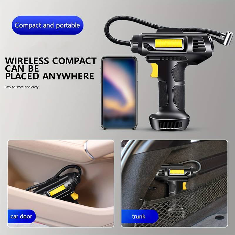 🚗 50% OFF FLASH SALE ! ⚡ 120W Portable Car Air Compressor – High-Power Fast Inflation, Compact Portable Design, Multi-Tire Universal Fit & Auto-Shutoff Protection ⚡