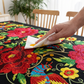 📢📢50% OFF !! ⏰Mexican Floral Tablecloth With Scalloped Edge