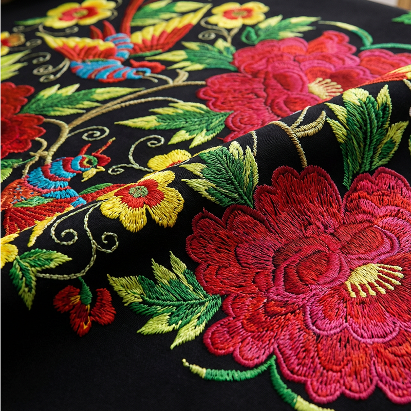 📢📢50% OFF !! ⏰Mexican Floral Tablecloth With Scalloped Edge