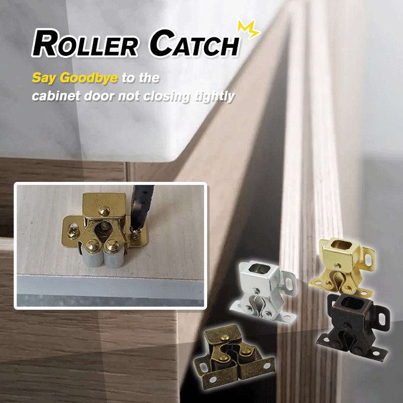 Stainless Steel Cabinet Door Catches - Heavy Duty Push-to-Open Magnetic Snaps, Easy Install & Rust-Proof