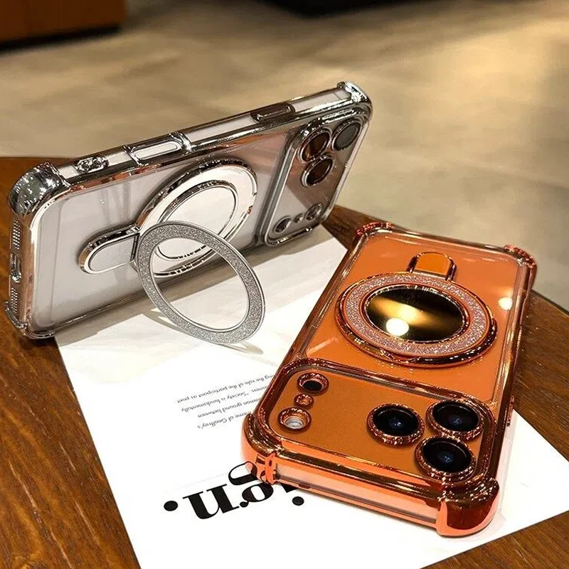 Magnetic Phone Case with Built-In Mirror