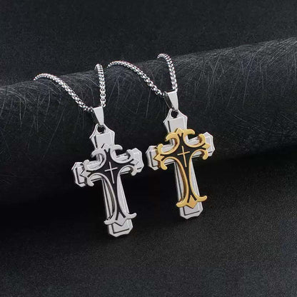 🥳2026 HOT SALE🥳💞50K+ SOLD!🎁✝️ FLASH SALE 50% OFF! Classic Two-Tone Cross Pendant. A refined statement of style & substance for the modern man. Bold design, enduring meaning. ⚖️💎