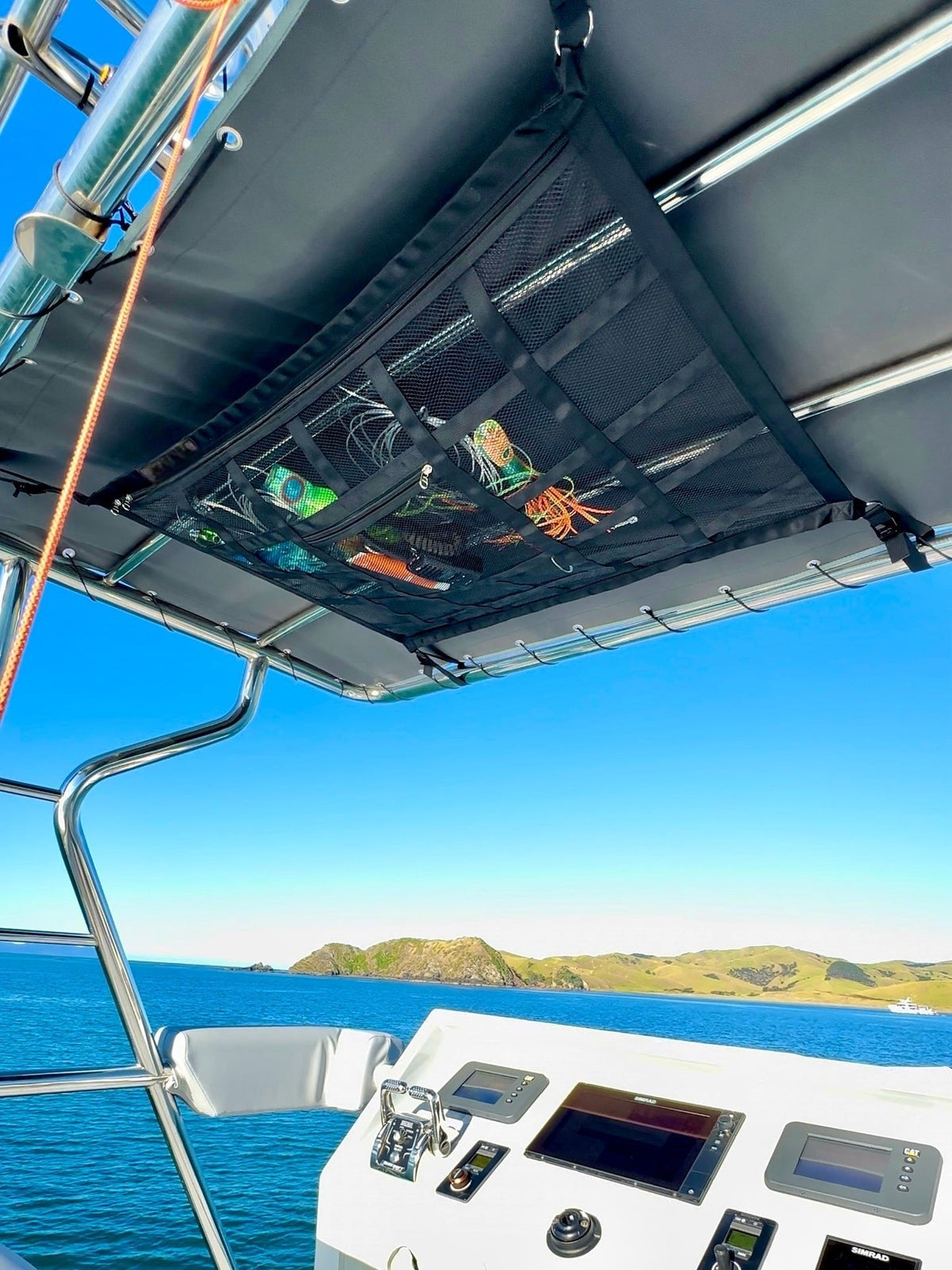 🚤 Save 50%! 🎣 Overhead Mesh Storage Net – Multi‑pocket & adjustable for SUV/van ✨