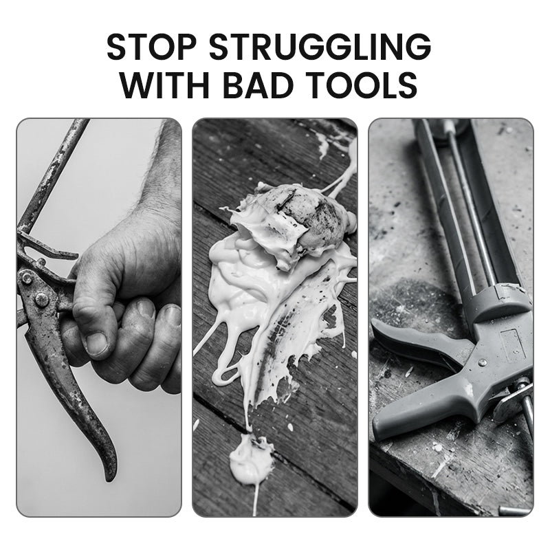 🏆Value Bundle: Bearing Caulking Gun with Rotating Barrel + Caulking Scrapers