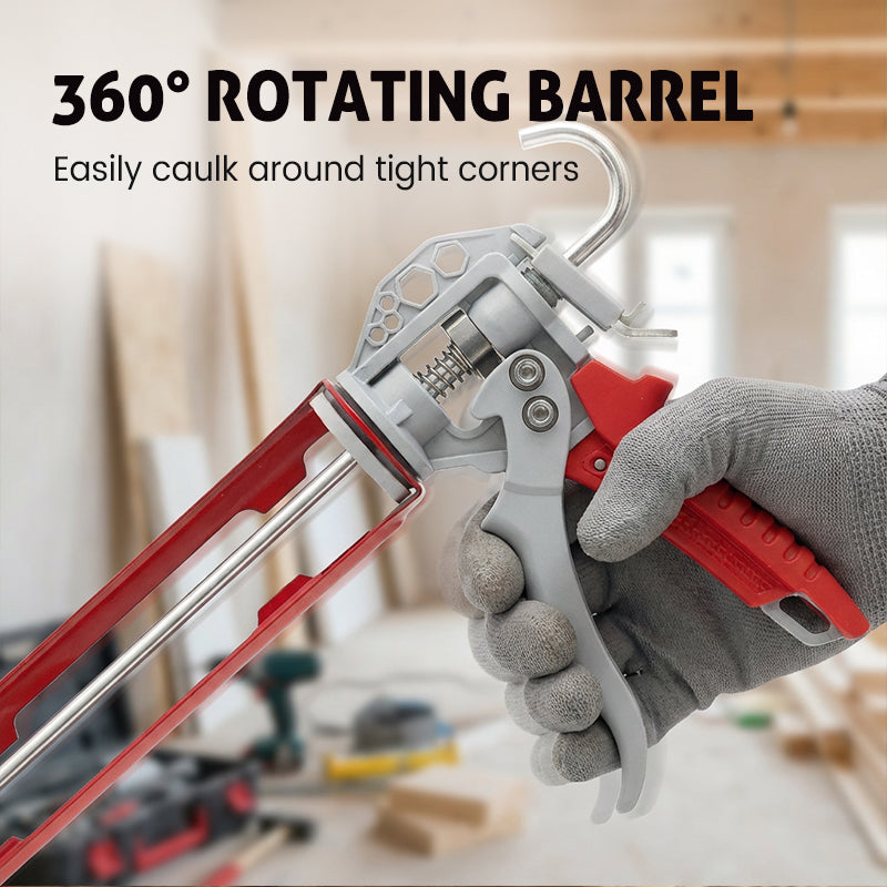 🏆Value Bundle: Bearing Caulking Gun with Rotating Barrel + Caulking Scrapers