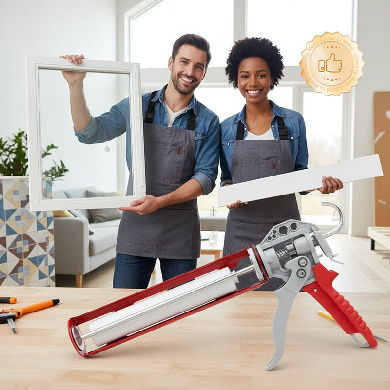 🏆Value Bundle: Bearing Caulking Gun with Rotating Barrel + Caulking Scrapers