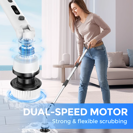 ⚡🧽Multi‑Function Electric Brush – IPX7 waterproof, dual speed. Interchangeable heads. Effortless grime removal. 🛡️⚡