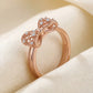Women's Sparkly Bow Knot Ring（50% OFF）