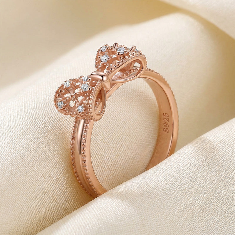 Women's Sparkly Bow Knot Ring（50% OFF）