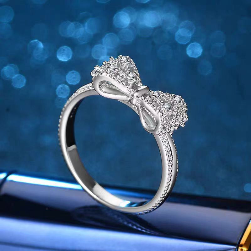 Women's Sparkly Bow Knot Ring（50% OFF）