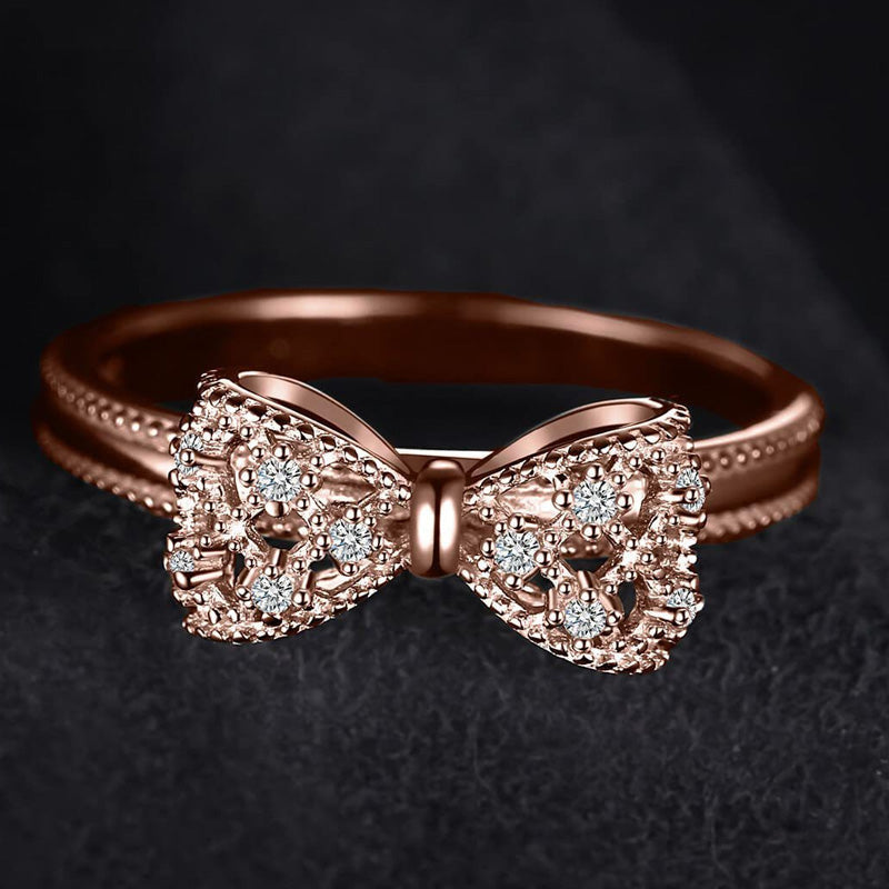 Women's Sparkly Bow Knot Ring（50% OFF）