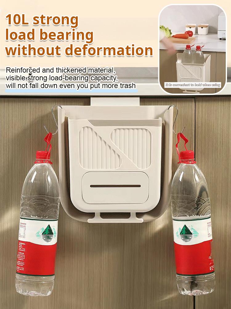 ⏳LAST DAY SALE ONLY ￡7.99!!💞10K+ SOLD🎁Folding Hanging Trash Can 🗑️No-bend foldable design, strong base & scraper clasp. Eco-friendly kitchen essential – stock up & save! 🍃✅