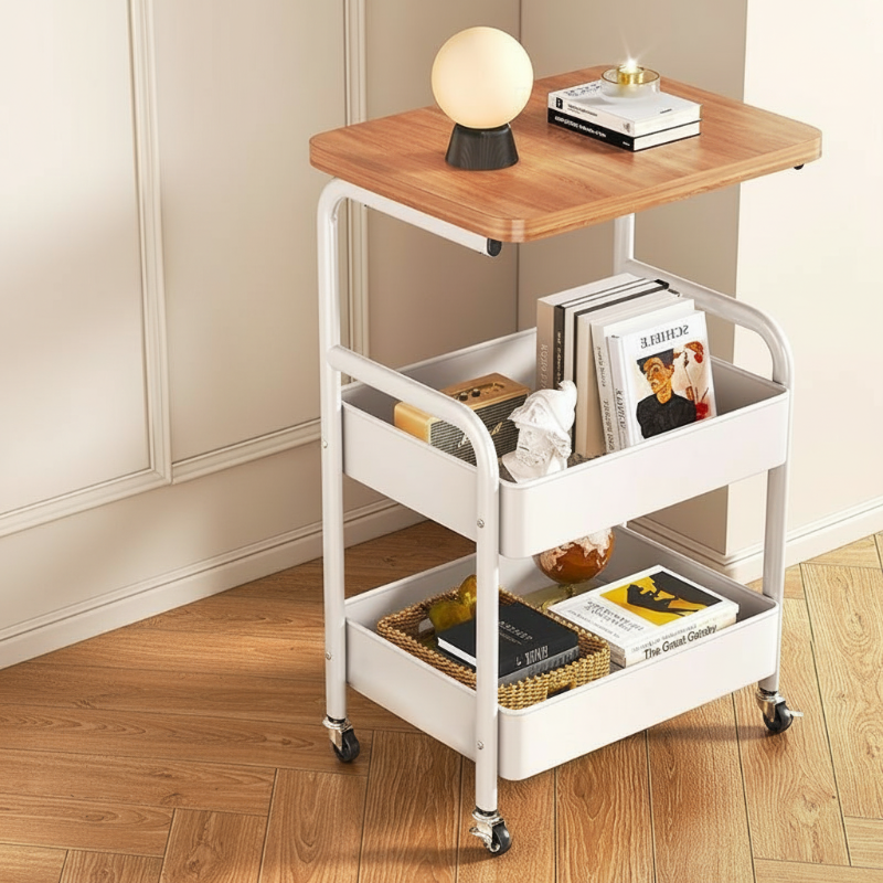 Mobile multi-purpose trolley with storage – Multi-level storage trolley for household items and snacks 🛒🏠