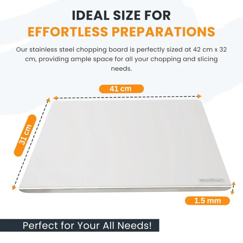 🔪 50% OFF NOW! 🥩 304 Stainless Steel Cutting Board – Durable, easy-clean & odor-resistant – Perfect for meat, baking & daily kitchen prep 🧑‍🍳