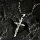 ✝️ 50% OFF NOW! ✨ Gold Crucifix Necklace – Detailed INRI Motif, Adjustable Figaro Chain & Hypoallergenic Finish 💛