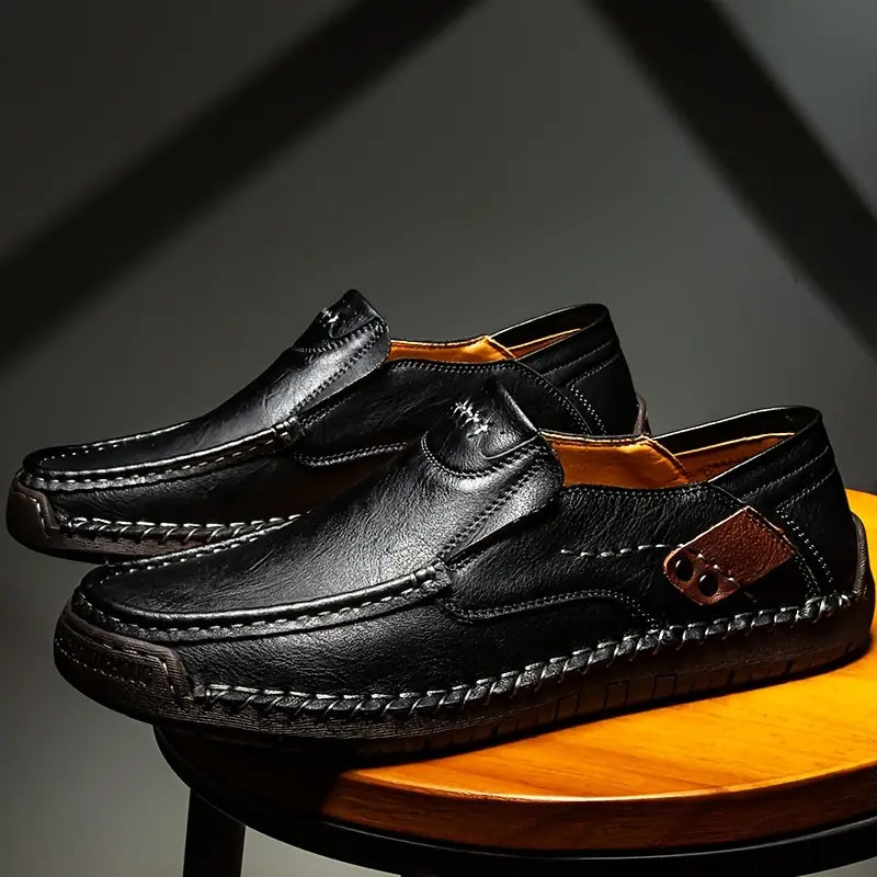💎47% OFF! 💎 Classic Men’s Slip-On Leather Shoes – Premium Calfskin, All-Day Comfort & Effortless Style