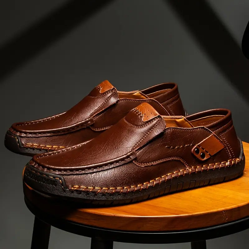 💎47% OFF! 💎 Classic Men’s Slip-On Leather Shoes – Premium Calfskin, All-Day Comfort & Effortless Style