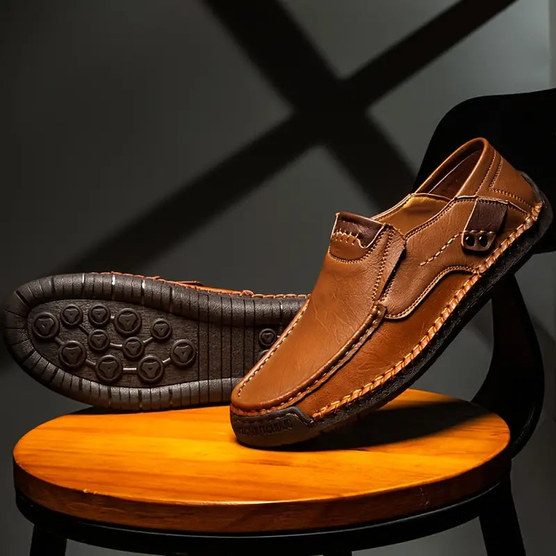 💎47% OFF! 💎 Classic Men’s Slip-On Leather Shoes – Premium Calfskin, All-Day Comfort & Effortless Style