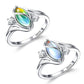 ✨💍 Buy 1 Get 1 Free 🔥 Geometric Oval Moonstone Ring with Zirconia Accents – Mystical, Sparkling & Timelessly Elegant! 🌙✨