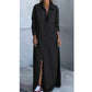Women's Button-Down Silt Denim Maxi Shirt Dress