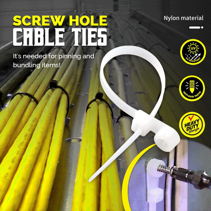 🧷 Buy More Save More🔥 Screw Hole Cable Ties✨