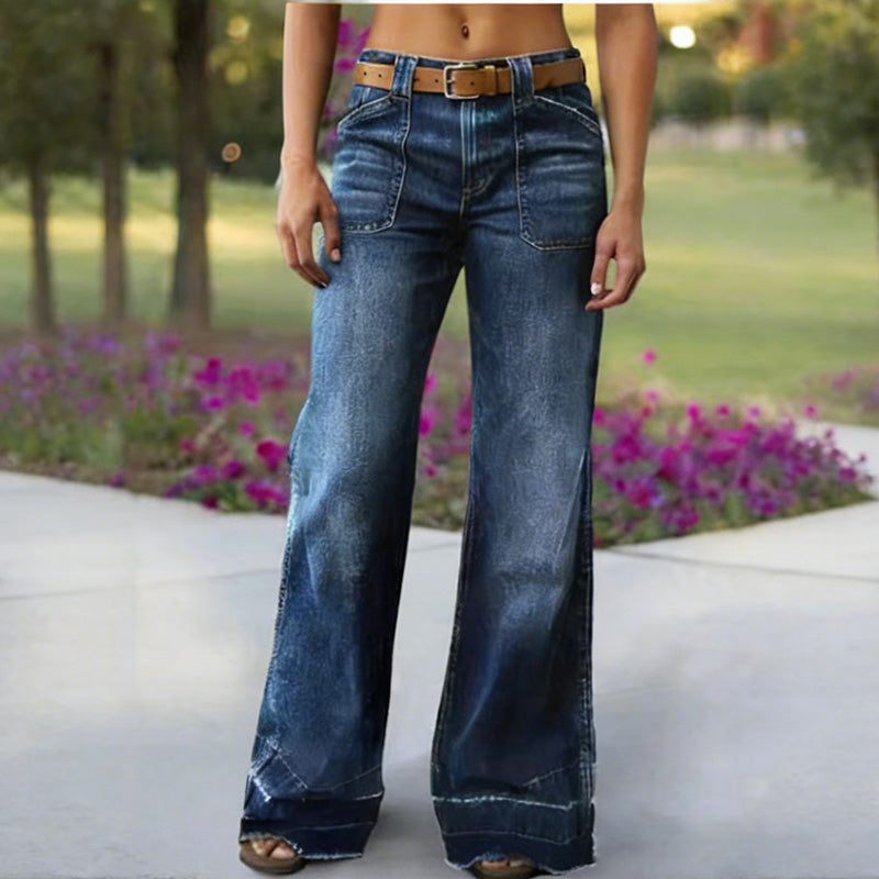 🎁2026 New Arrivals💥Women's Retro Flare Jeans with Pockets