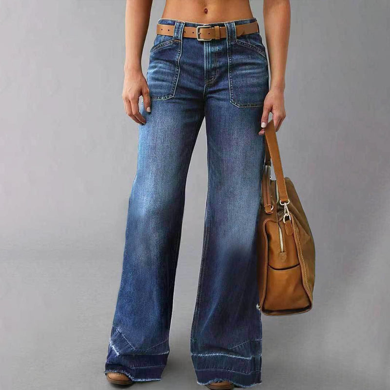 🎁2026 New Arrivals💥Women's Retro Flare Jeans with Pockets