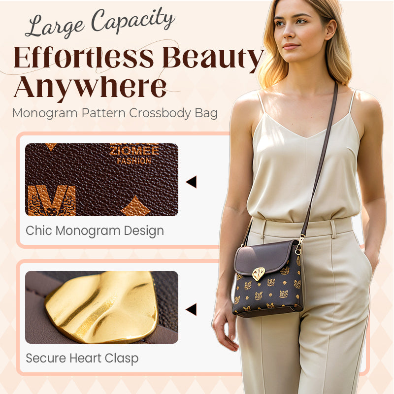 Women's Monogram Pattern Crossbody Bag