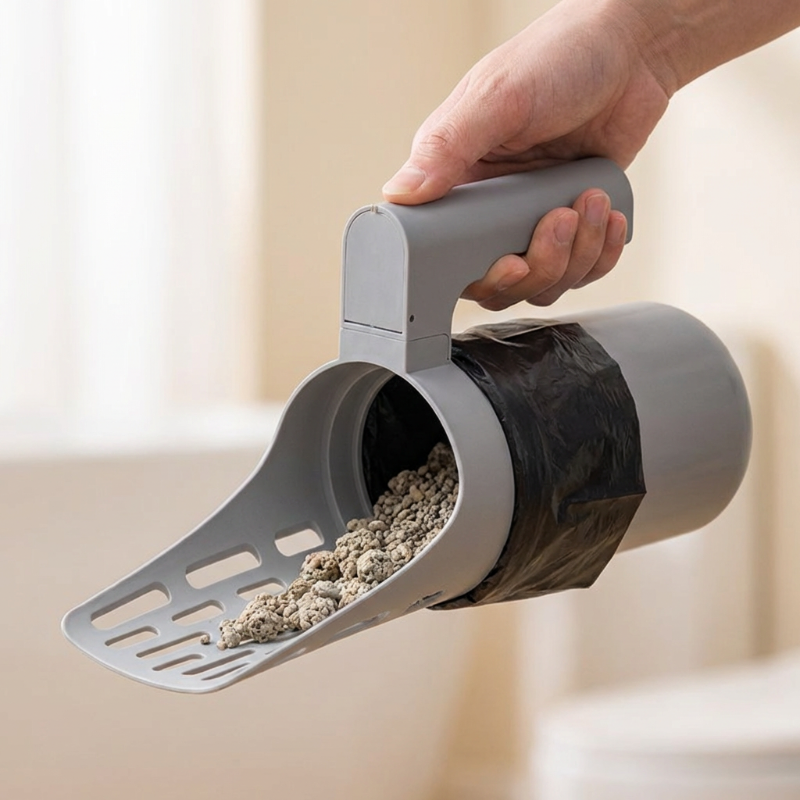 🎁2026 New Arrivals 50% OFF💥Self-Cleaning Litter Scoop with Waste Bin – Easy One-Handed Use 🧹🗑️ 【Don‘t Miss Out】