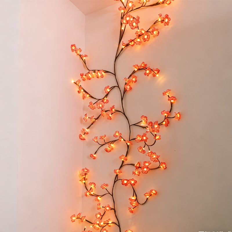 🌸Floral Vine LED Wall Lights – Flexible USB-Powered Ambience Lighting with Remote Option