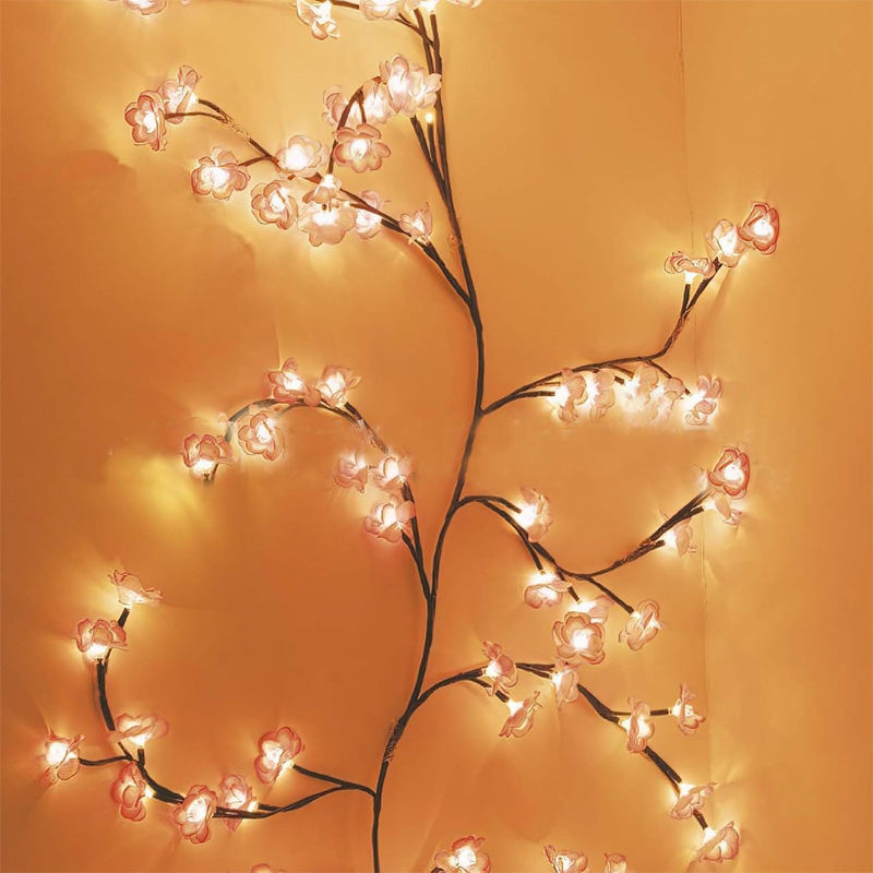 🌸Floral Vine LED Wall Lights – Flexible USB-Powered Ambience Lighting with Remote Option