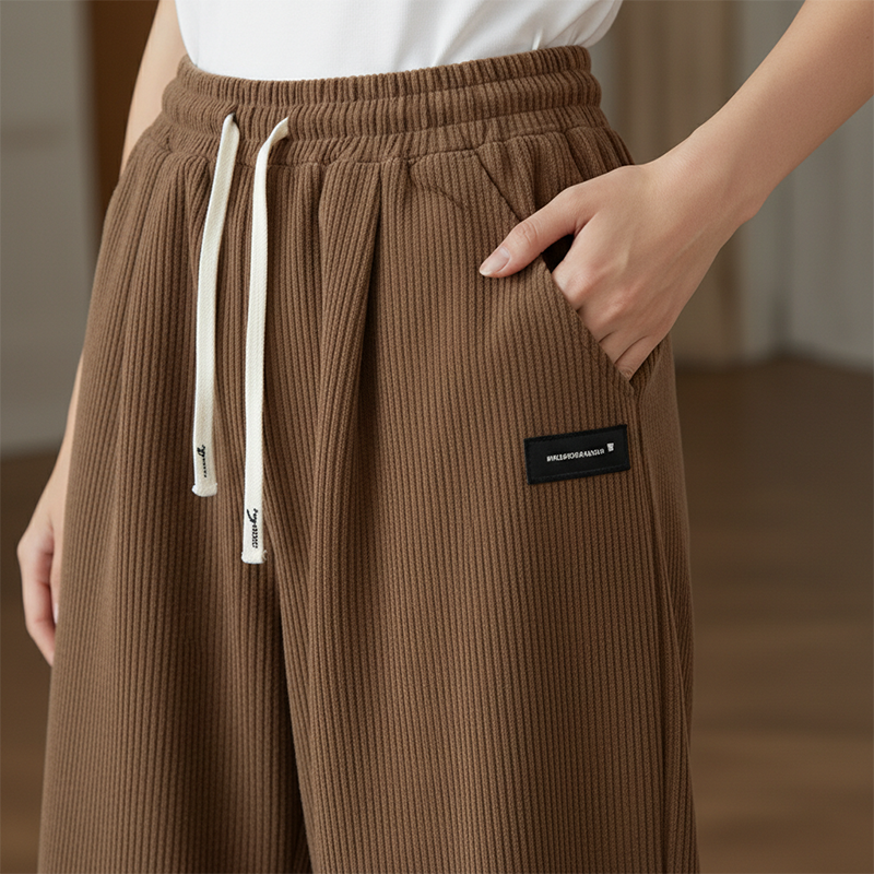 Women's Casual Corduroy Wide-Leg Pants