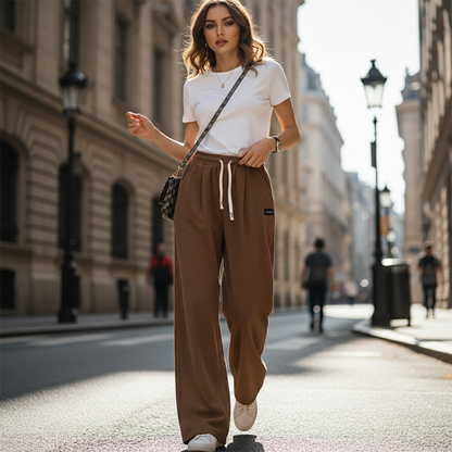 Women's Casual Corduroy Wide-Leg Pants