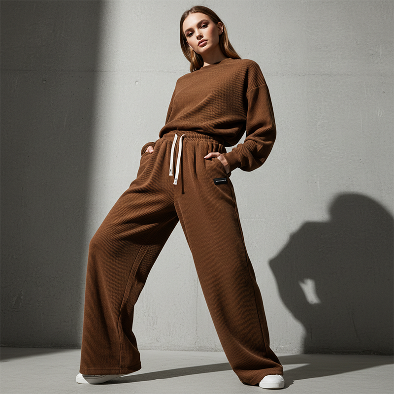 Women's Casual Corduroy Wide-Leg Pants
