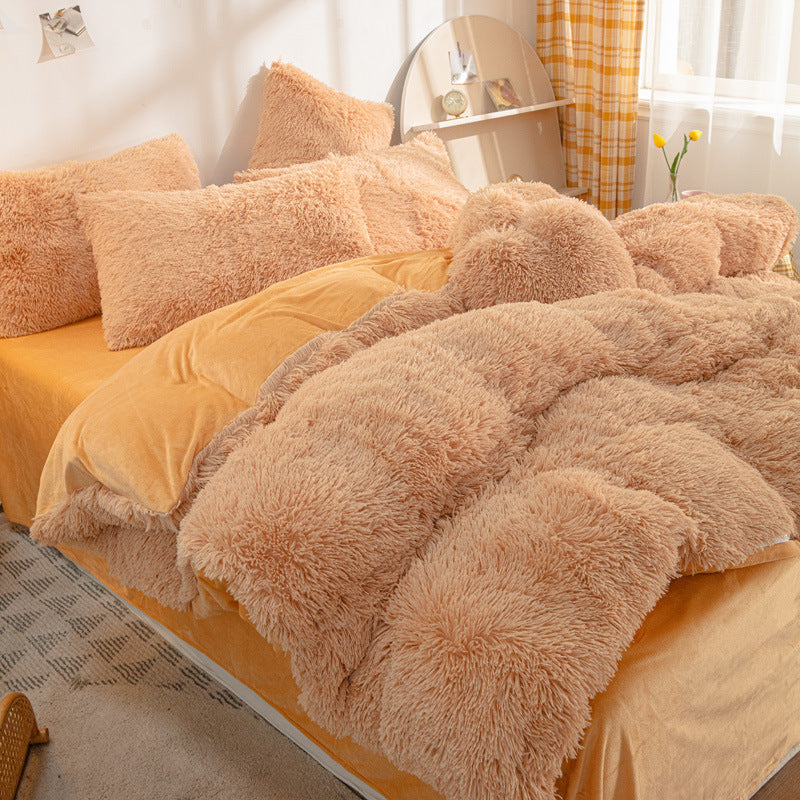 🎁[winter gift]🛏️Winter Warm Plush Bedding 4-Piece Set✨