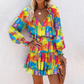 🎁2026 New Arrivals 50% OFF🌸 Women's V-Neck Long Sleeve Ruffle Hem Mini Dress