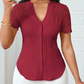 🌼LAST DAY SPECIAL - 60% OFF👚Women's V-Neck Lace Sleeve Button Down Summer Blouse