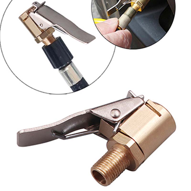 🚗 BUY 1 GET 1 FREE! ✨ Quick-Connect Tire Inflator Chuck Adapter – Brass, Leak-Proof, One-Hand Use 🔧