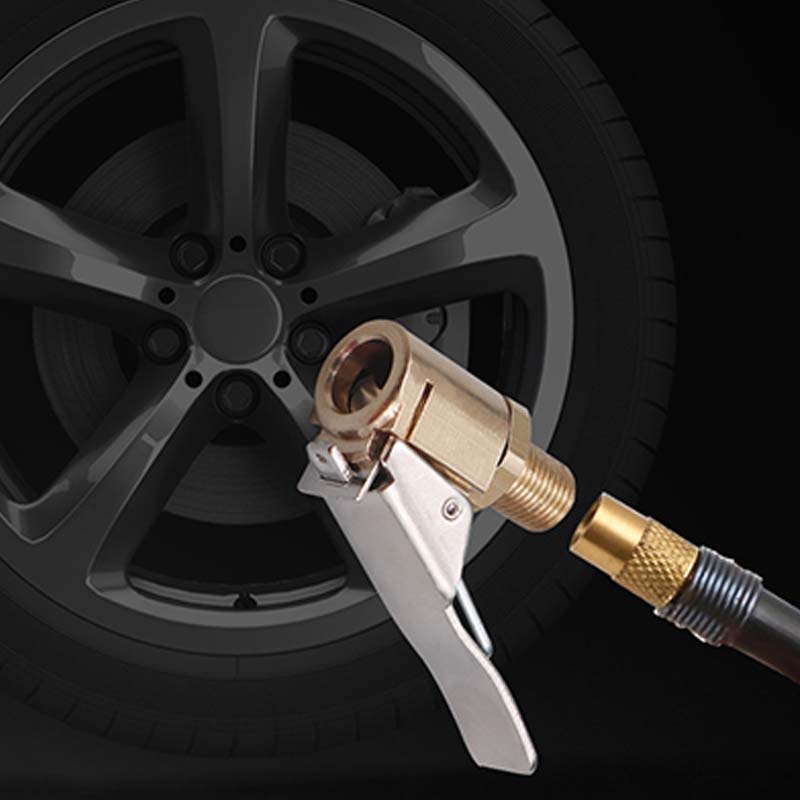🚗 BUY 1 GET 1 FREE! ✨ Quick-Connect Tire Inflator Chuck Adapter – Brass, Leak-Proof, One-Hand Use 🔧