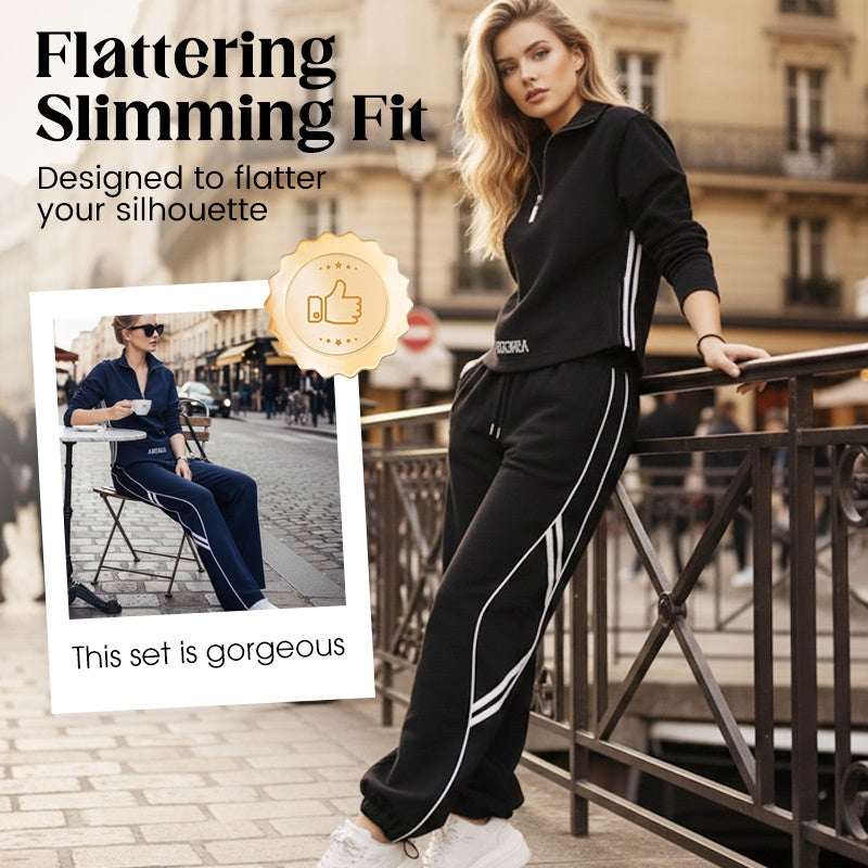 ⏳Limited-time 50% off⏰Women's Half-Zip Casual Tracksuit Set👚👖