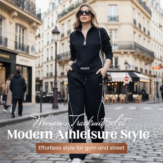 ⏳Limited-time 50% off⏰Women's Half-Zip Casual Tracksuit Set👚👖