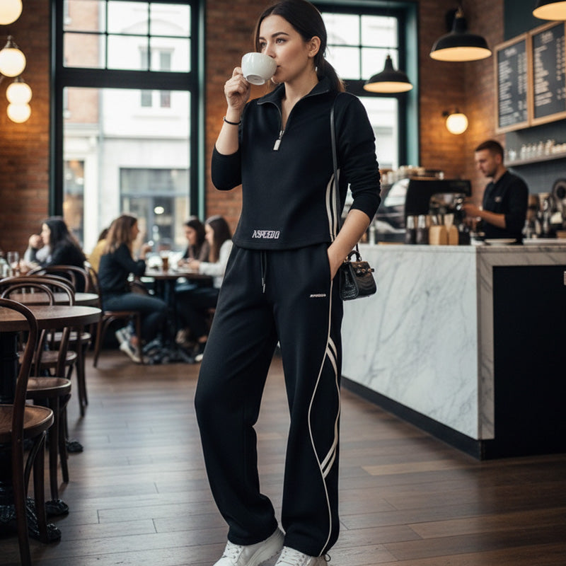 ⏳Limited-time 50% off⏰Women's Half-Zip Casual Tracksuit Set👚👖